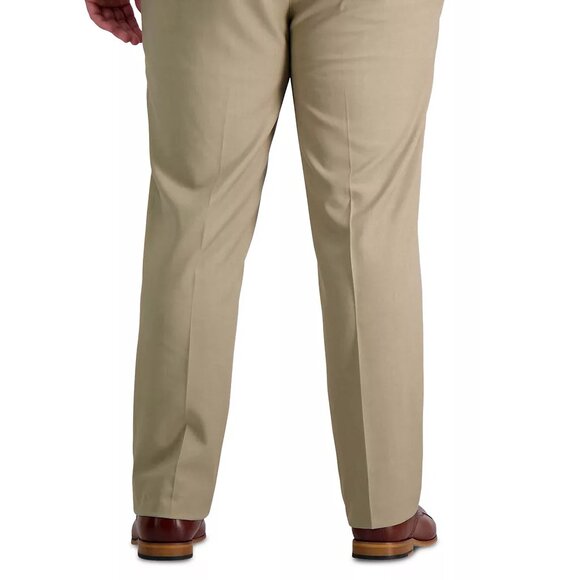 Haggar Big Men Iron Free Premium Comfort Stretch Khaki Dress Pants 50x29 - Picture 4 of 15